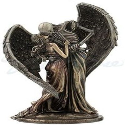 Gothic Weeping Angel Kiss of Death Bronze Resin Sculpture Statue