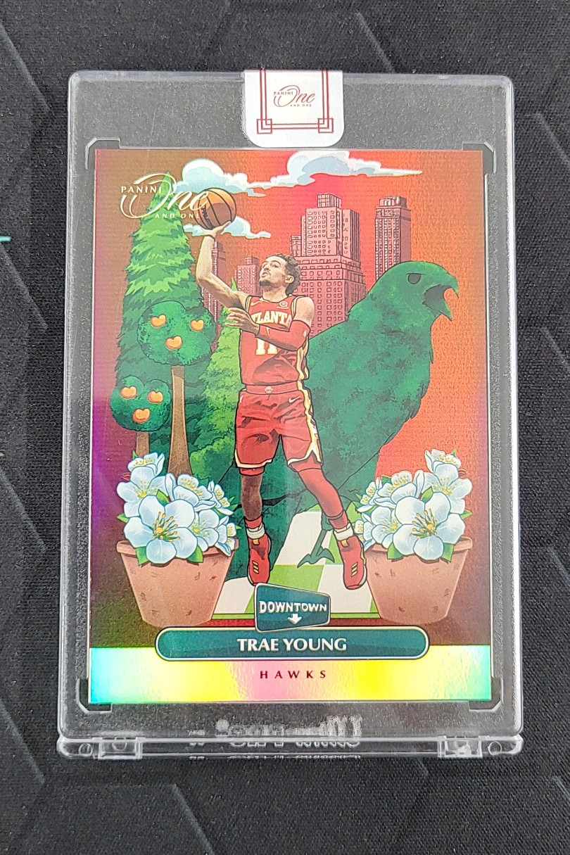 2020-21 Panini One and One Trae Young Downtown SSP #8 Atlanta Hawks