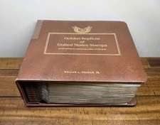 Golden 22k Replicas Of United States Stamps Album 40 First Day Covers 1988-89