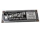 Vintage Winchester Porcelain Sign - Rifles Ammo Gun Sales Gas Oil Pump Sign