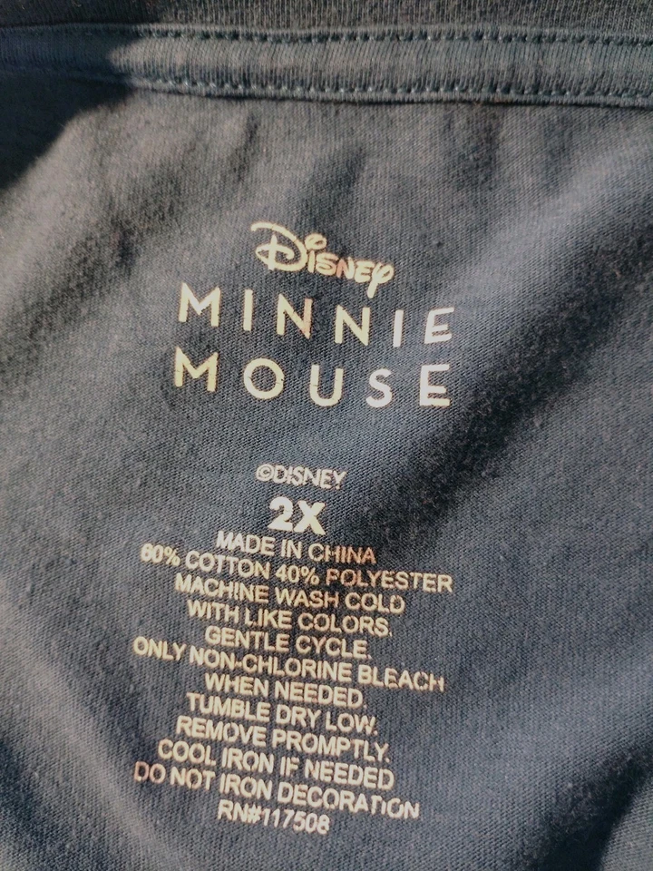 Camiseta Disney Minnie Mouse para mujer 2XL tropical floral verde azulado Foto 2 de 4