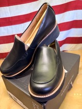 Naturalizer Cabaret Lug Sole Loafers Slip On Black Size 9 WIDE