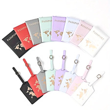 Passport Cover And Luggage Tag Set ? Travel Wallet Case for Passports
