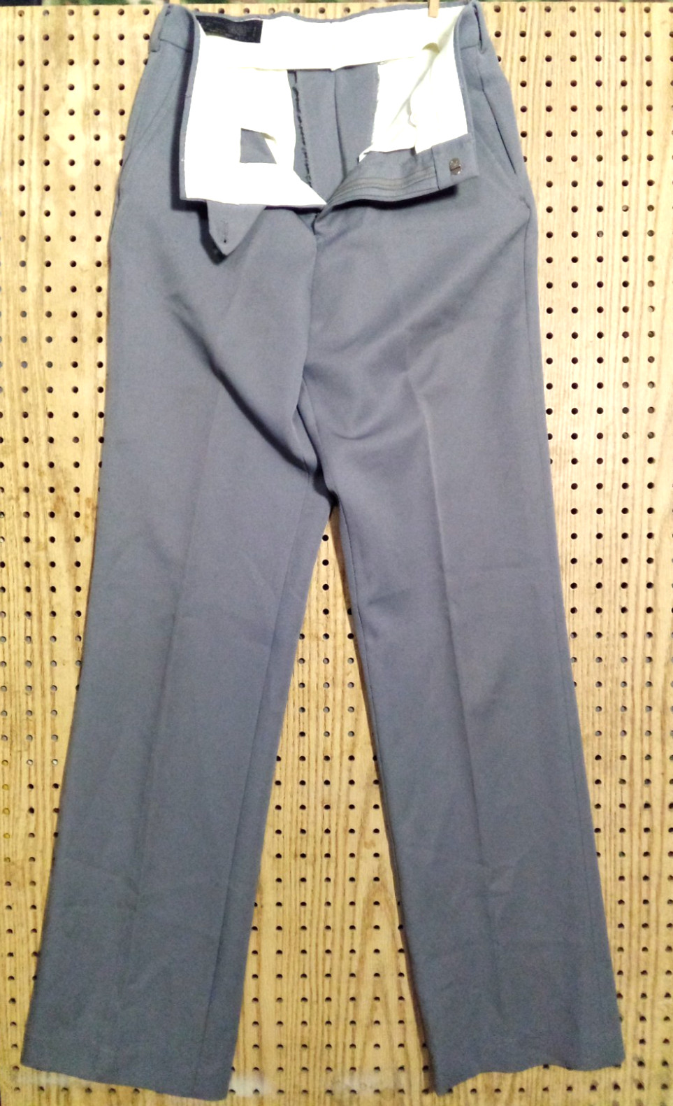 All Seasons Comfort Action Mens Grey Woven Dress Pants W30 L34 Super Stretch