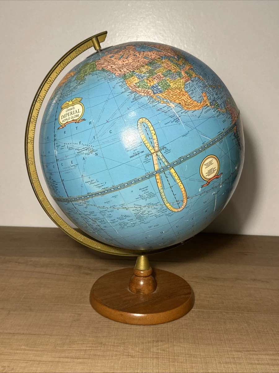 George F. Cram Co. Antique 9 to 12 Inch World & Celestial Globes
