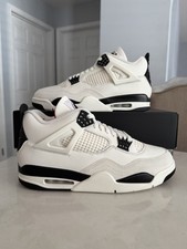 Size 12 Men Nike Air Jordan 4 Retro Flight Club Sail White Black IM4002-100 NEW