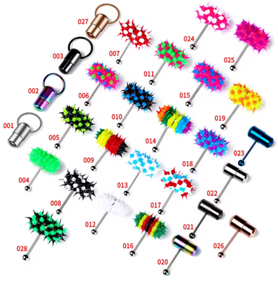 Koosh Metal Tickler Vibrating Tongue Ring 14g Piercing bar Barbell Stud  Battery | eBay Australia