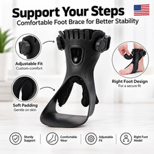Drop Foot Brace AFO Leaf Spring Splint Ankle Foot Orthosis Support For Stroke