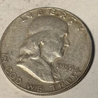 1954-D Franklin Half Dollars  –  90% Silver Denver Priced below melt