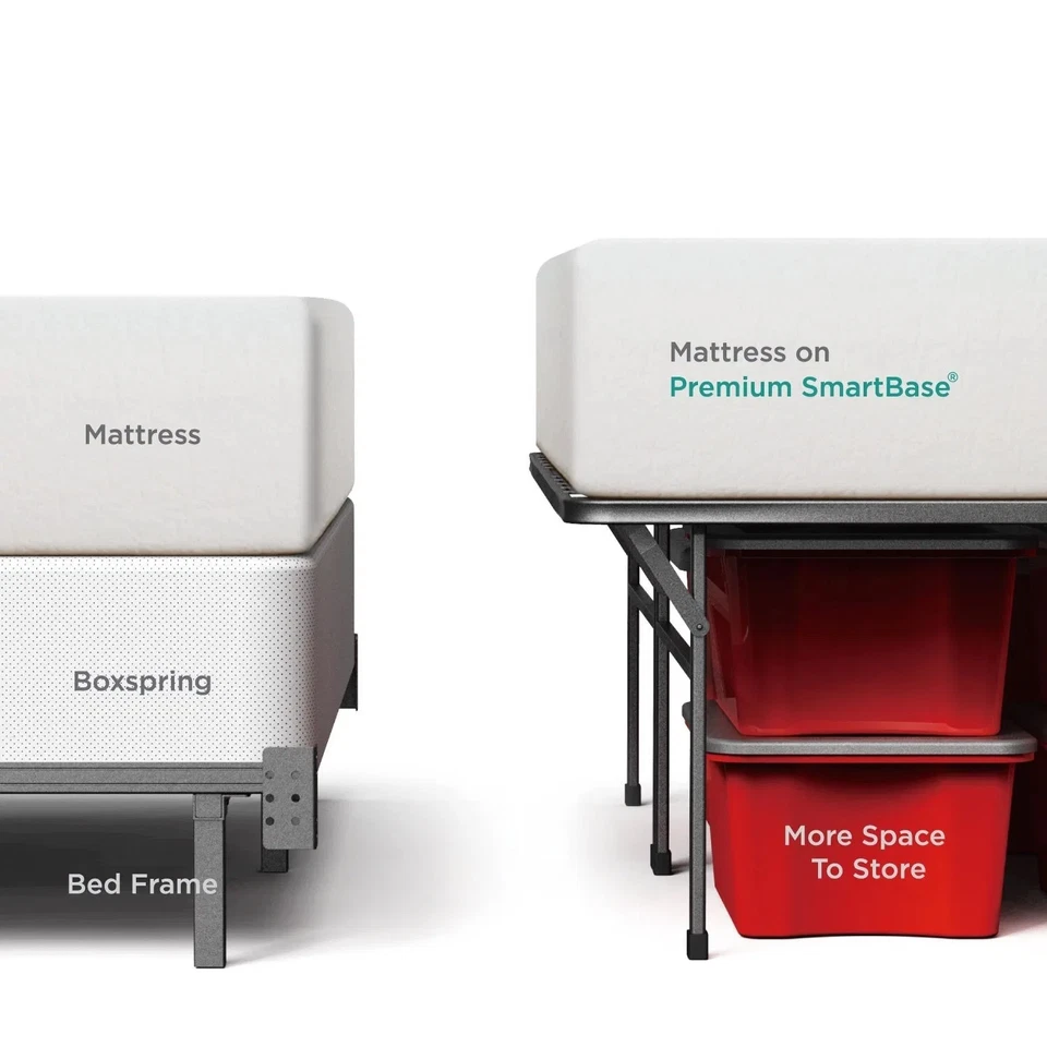 特大号18英寸高腰金属平台床架 — 第 2/3 张图片