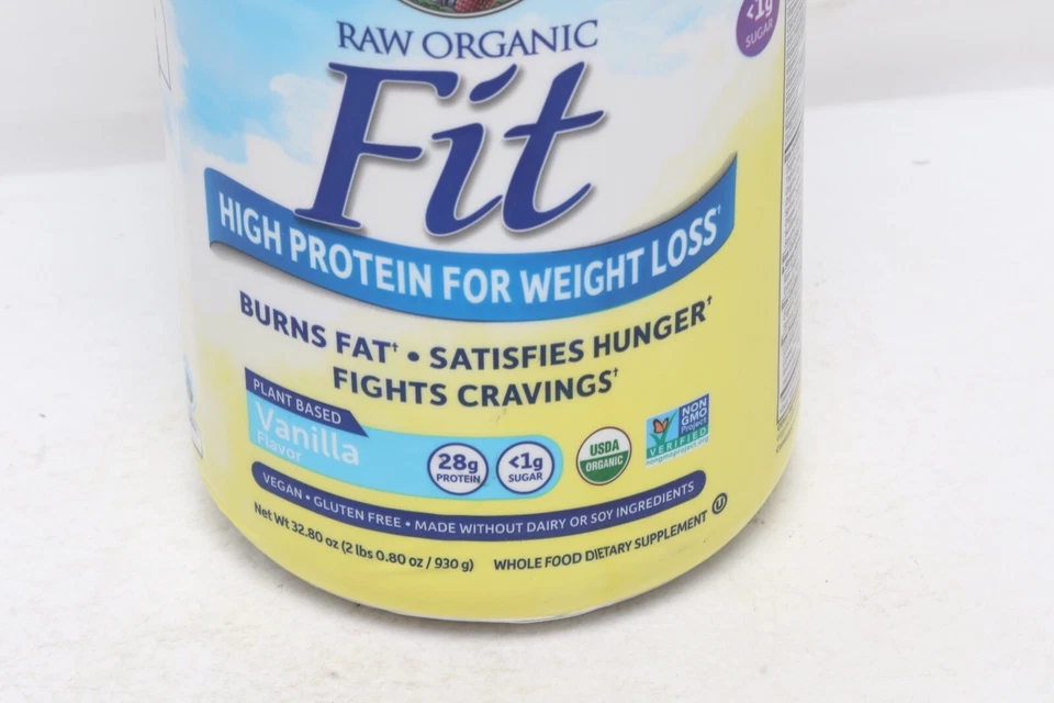 Proteína vegana en polvo Garden of Life Raw Organic Fit vainilla, 28 g 2 lb exp. 05/26 Foto 2 de 4