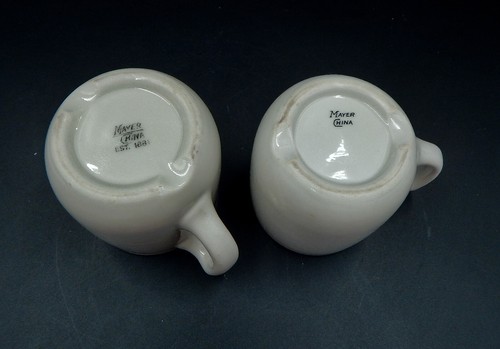 Juego de 2 artículos de restaurante Mayer China base cenicero taza café sistema castillo blanco - Imagen 6 de 11