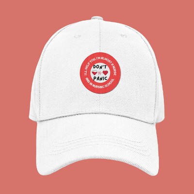 Don't Panic I'm Almost a Nurse Pinback  Badge Button