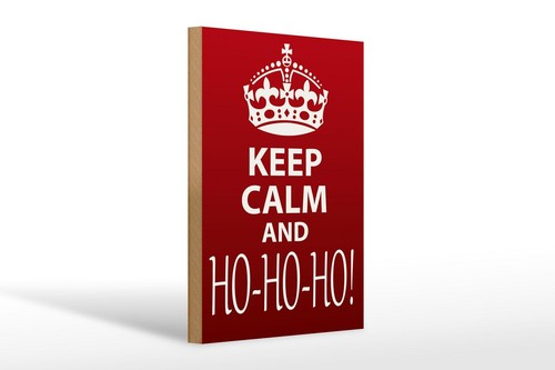 Letrero de madera Holzschild Spruch 20x30 cm Keep Calm and Ho Ho Christmas Schild - Imagen 1 de 5