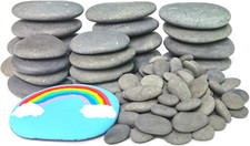 120PCS Painting Rocks, DIY Rocks Flat Smooth Kindness Rocks for Arts, Crafts,