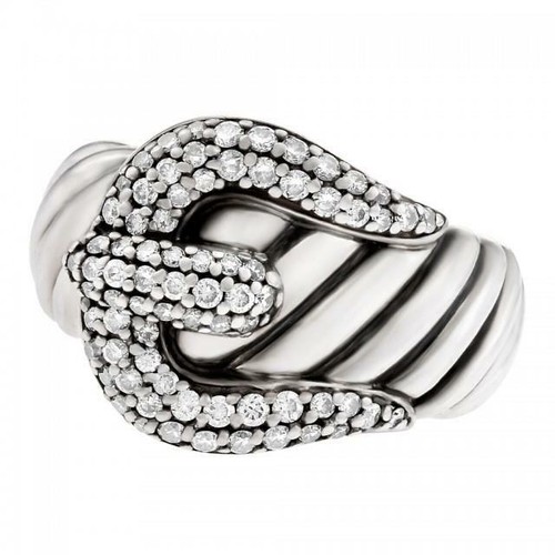 David Yurman Buckle Ring In Sterling 