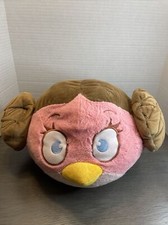 Star Wars Angry Birds Princess Leia 14" Plush Pink Pillow Large Stuffed Animal