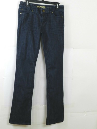Express Stella apenas Boot Cut Dark Wash Blue Jeans para Mujer Talla 4 de  largo | eBay