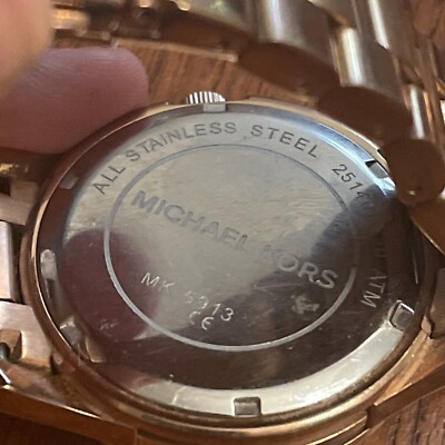 MICHAEL KORS Runway MK5913 Blue Rose Gold Quartz Women Watch  display picture 2