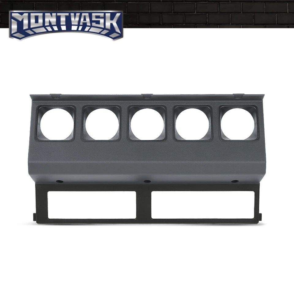 Ajuste para Jeep Wrangler YJ 87-95 gris calibre central radio tablero bisel embellecedor Foto 2 de 4