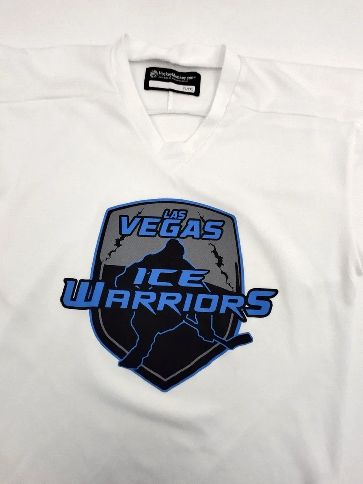 Camiseta de hockey Vegas Ice Warriors blanca juvenil talla: L/XL Foto 3 de 4