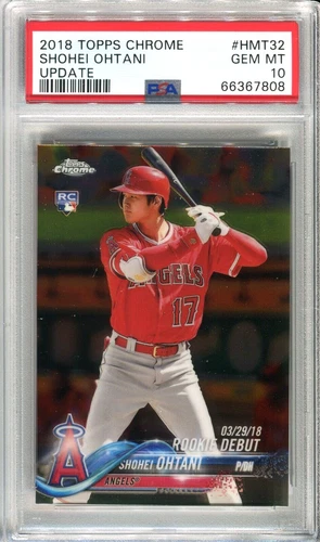SHOHEI OHTANI 2018 Topps Update Chrome batting rookie PSA 10 NL MVP 50/50 season
