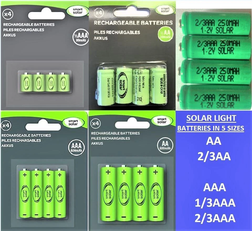 Solar light deals rechargeable batteries aa