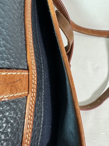 Vintage*X194*Dooney & Bourke East West Flap Bag & Wallet set-Nickel Navy EUC - Picture 7 of 24