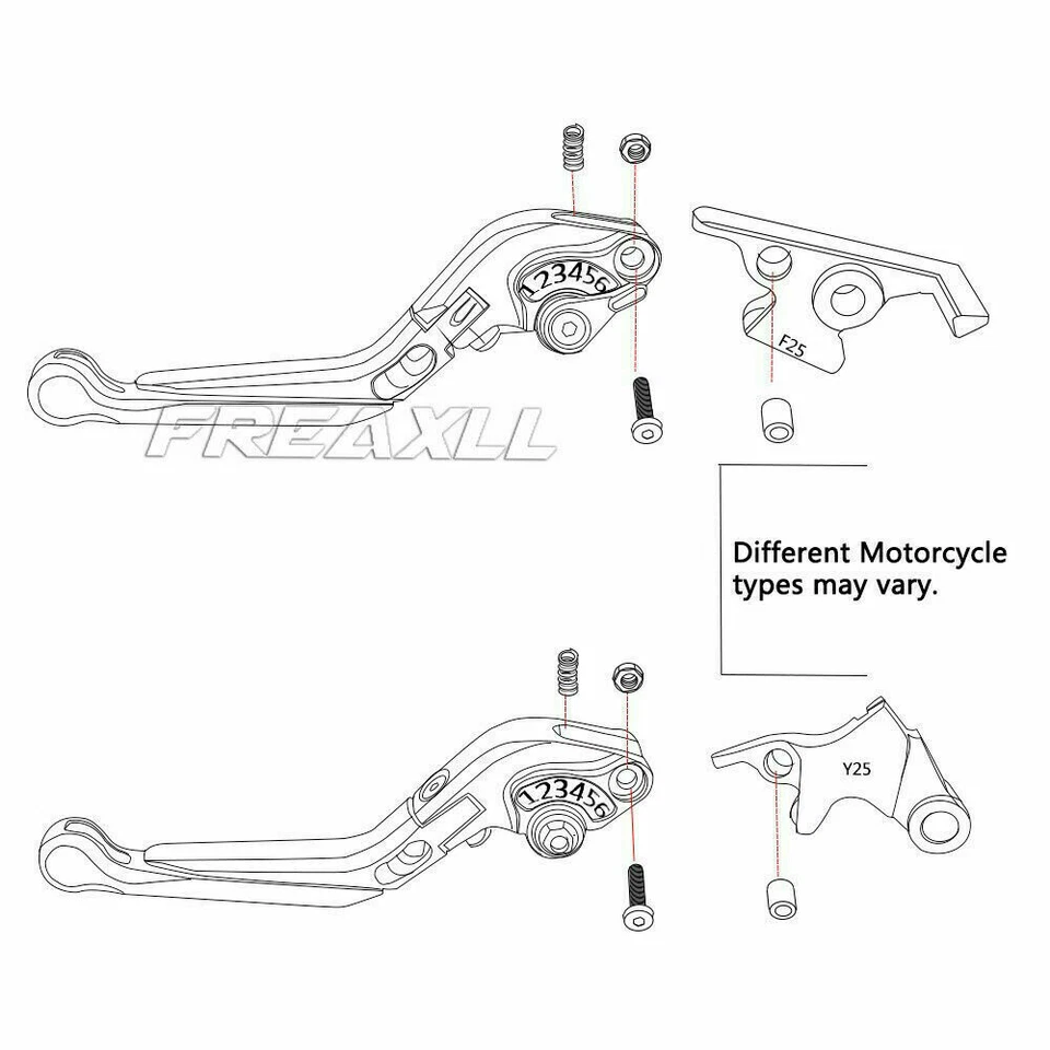 Motorcycle Handlebar Grips Brake Clutch Levers Sets for YAMAHA YZF R6 2005-2016 Foto 4 de 4