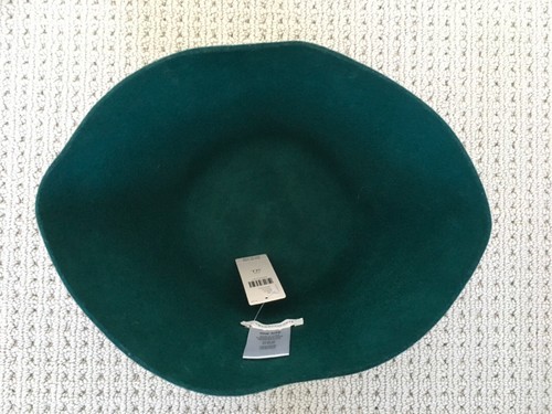WOMENS ANTHROPOLOGIE WOOL FELT BUCKET HAT IN GREEN ONE SIZE BRAND NEW WITH TAGS - Picture 6 of 9