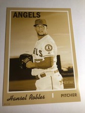 2019 Heritage High Number 5x7 Jumbo Hansel Robles Angels 673 01/10
