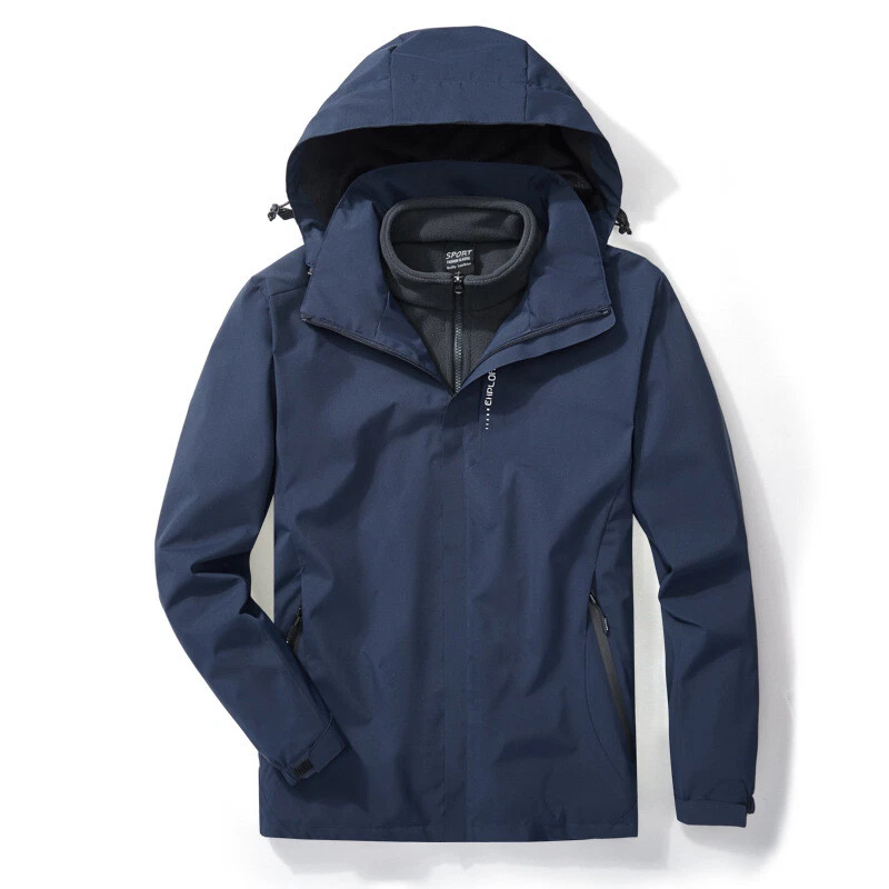 Plus size 3 top in 1 waterproof jackets
