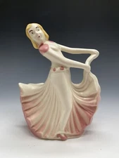 Hull Pottery Art Deco Dancing Girl Lady Planter USA 955 Vintage Ballerina Women