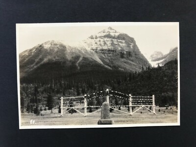 1930er Vintage Postkarte The Great Divide British Columbia Alberta Grenze Kanada 