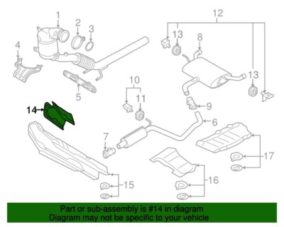 VW Volkswagen OEM 15-17 Golf 1.8l-l4 Exhaust-heat Shield 3Q0825469