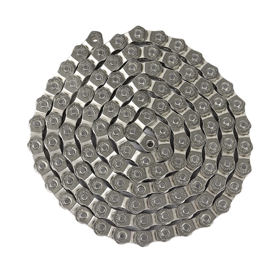 Corrente KMC 1/2x1/8 x 102L largura meio elo 1/velocidade bicicleta fixa estilo livre bicicleta BMX - Imagem 2 de 4