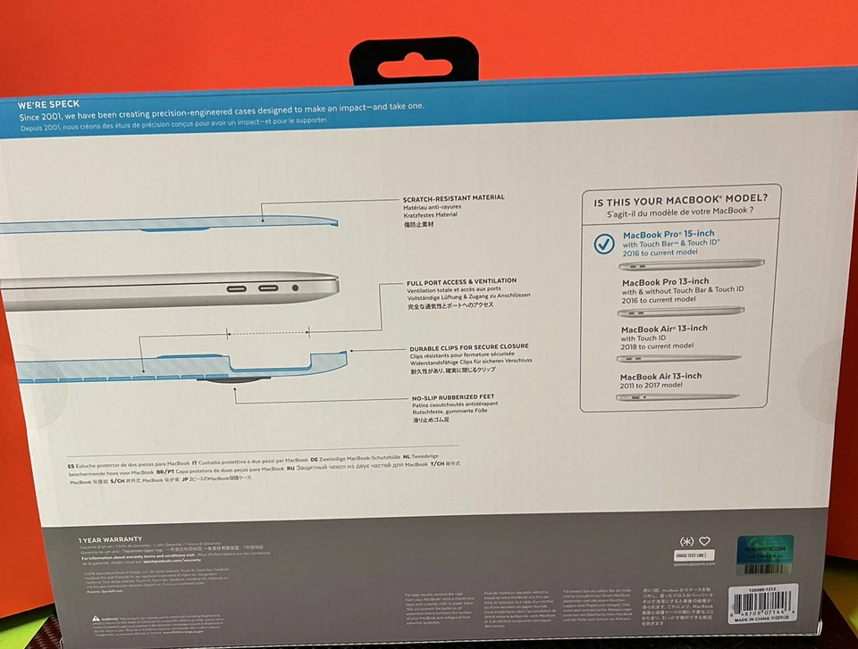 Speck SmartShell Case for Macbook Pro 15” with Touch Bar & Touch ID 126089-1212 - Image 2 of 3