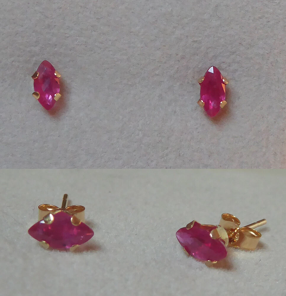 Boucles D'oreilles Fait Main En Argent Fin - Pierres Prehnite, Tourmaline Et Rubis - Dormeuses - Création Française ROSEMIMOSA