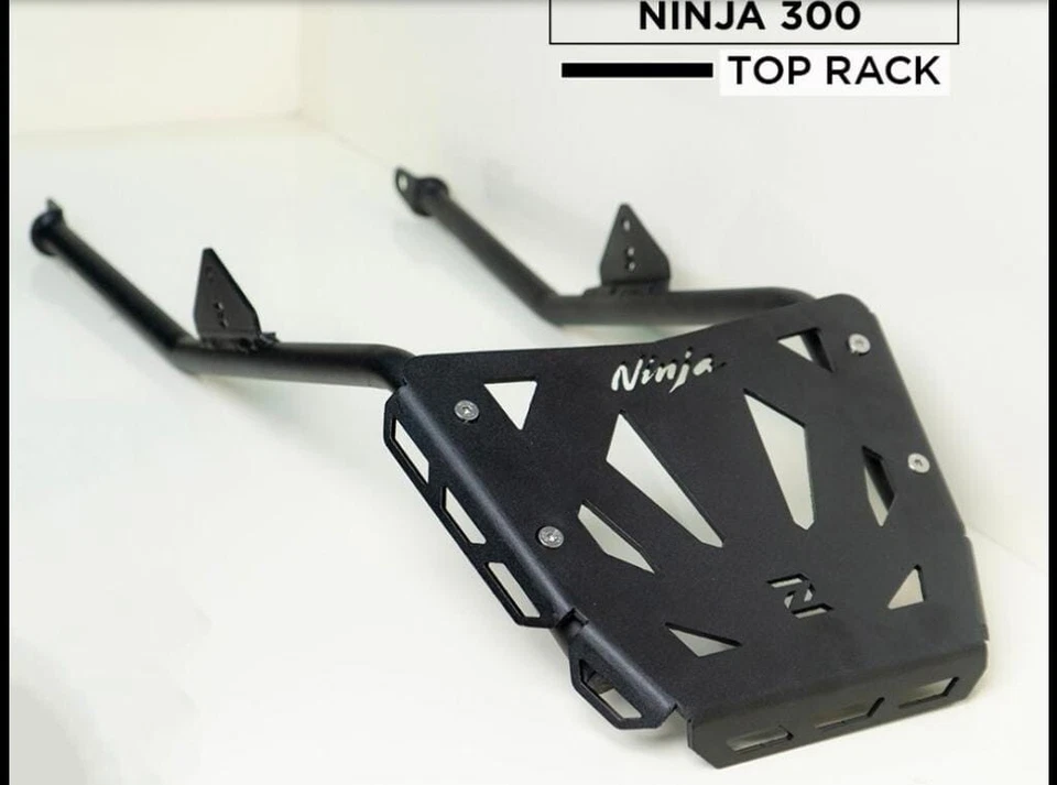 "TOP RACK CON PLACA, NEGRO" APTO PARA KAWASAKI NINJA 300 Foto 2 de 3