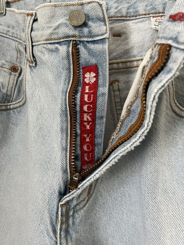 Lucky Brand-90’s Vintage, azul claro, ajuste relajado #1, peto, EE. UU. Talla-34 - Imagen 4 de 10