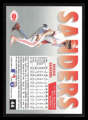 Reggie Sanders 1993 Fleer #44 Cincinnati Reds | eBay