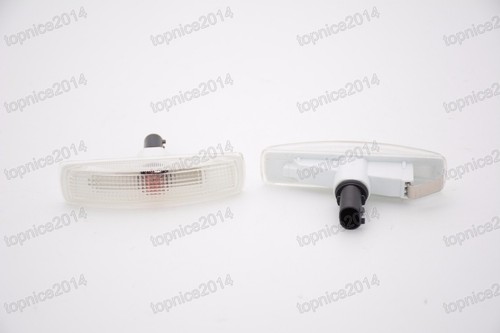 1Pair Front Side Marker Light Fender Lamps Clear For Land Rover Discovery 3 2009 - Picture 2 of 4