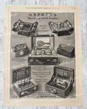 Aspreys Dressing Cases Grooming Travel Acessories antique 1924 print advert