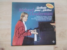 Richard Clayderman autograph signed LP cover "ballad pour Adeline" vinyl