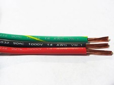 14 GAUGE WIRE RED  BLACK  GREEN W/ YELLOW 25' EA PRIMARY AWG STRANDED COPPER