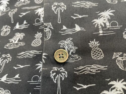 Camisa de Algodón M&S Estilo Hawaiano Azul Marino Índigo Talla XL Surf Playa - Imagen 10 de 10