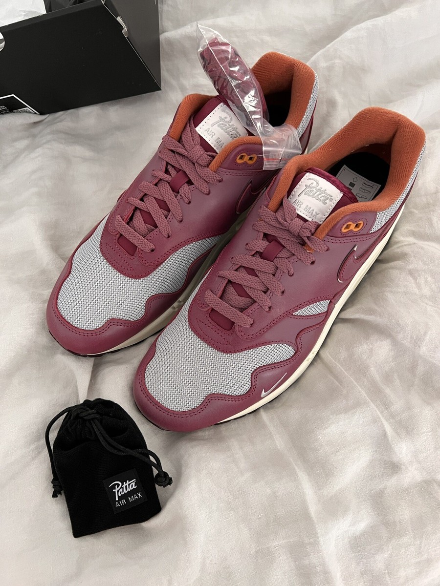 Nike Air Max 1 Patta Waves Rush Maroon Men's Size 11.5 w