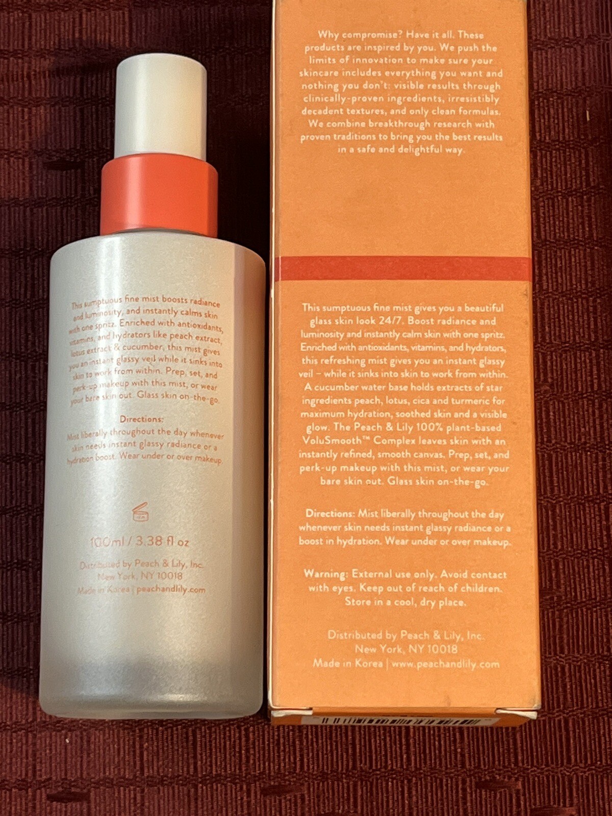Peach & Lily Glass Skin VEIL MIST 3.38 Oz 100 mL Full Size eBay