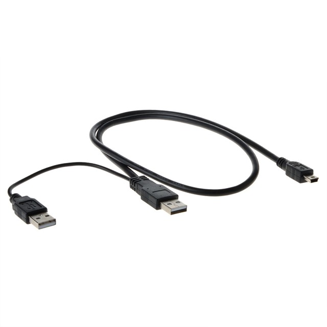 USB Y PC Charger+SYNC Cable For Iomega eGo USB 2.0 Portable Hard Drive