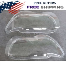 Pair Headlight Headlamp Lens Cover For BMW 7 Series E65 E66 745i 760Li 2002-2005